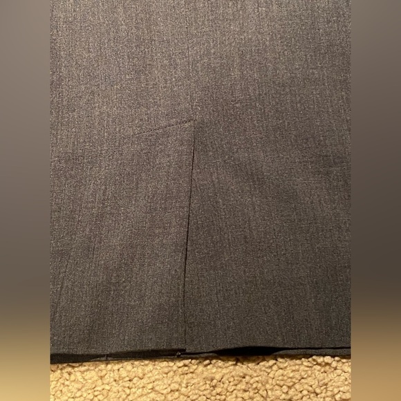 Calvin Klein gray sheath with ruffle and belt, size 12 - Picture 4 of 6